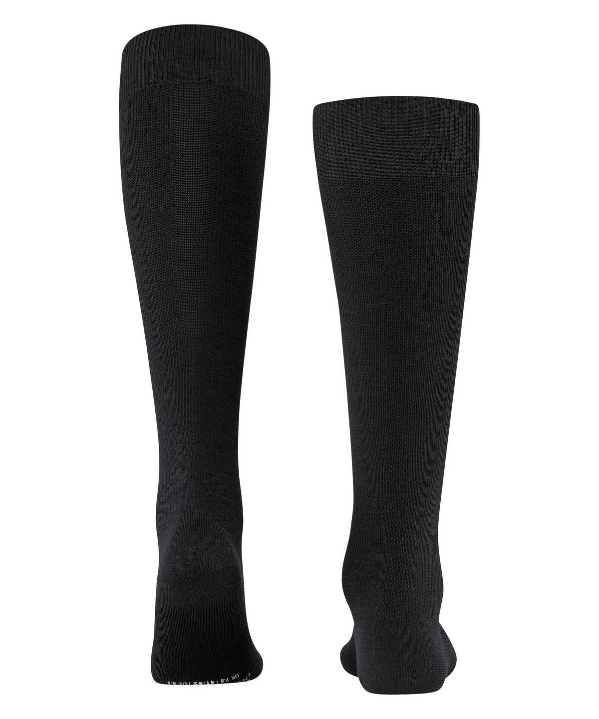 Men Falke Energizing Wool Knee-high Socks Socks Black | QXWCZF258