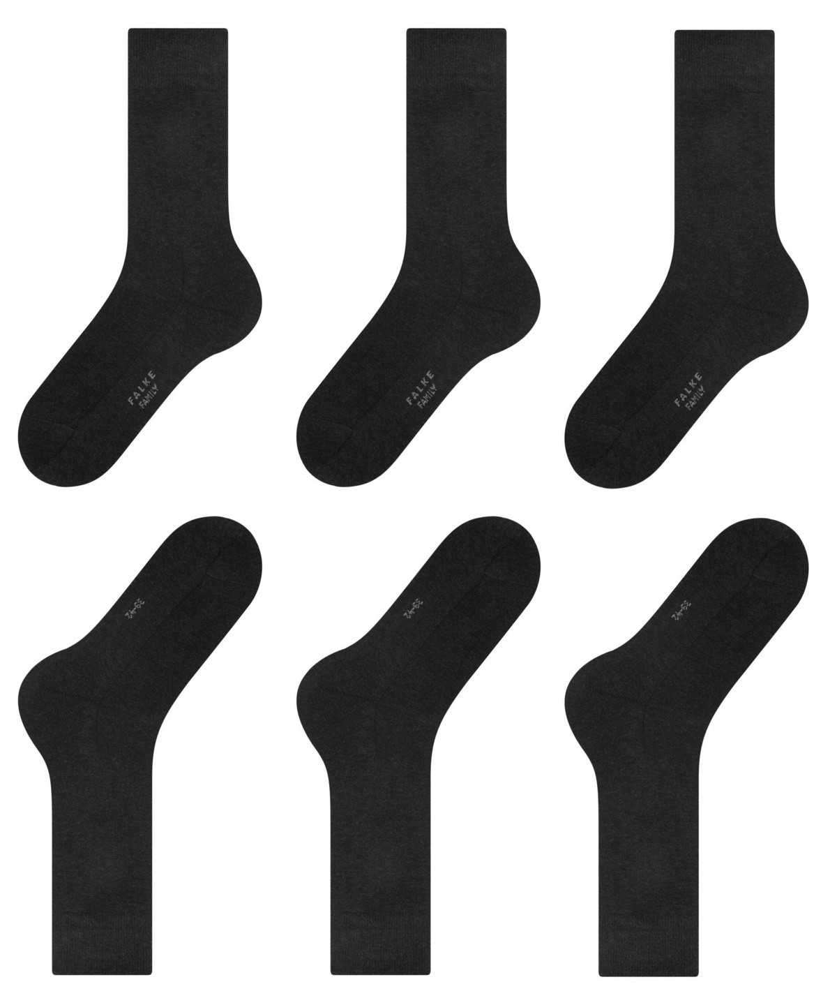 Men Falke Family 3-Pack Socks Socks Grey | EBTNSK459