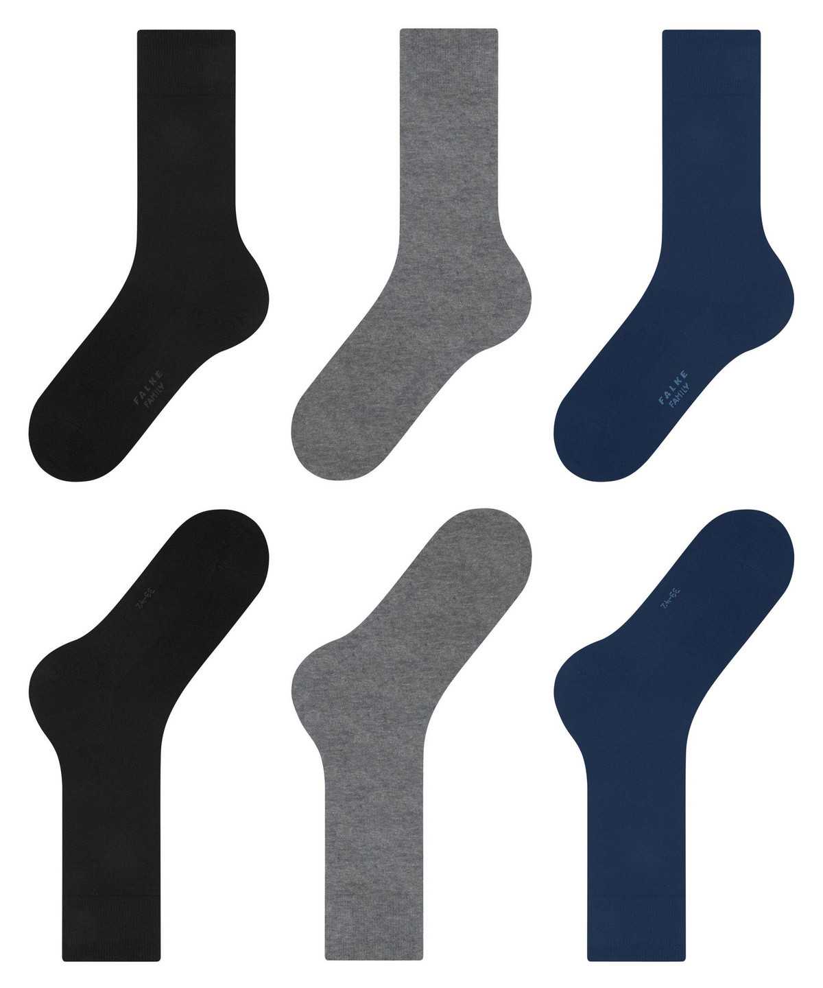 Men Falke Family 3-Pack Socks Socks Multicolored | OUAWSP796