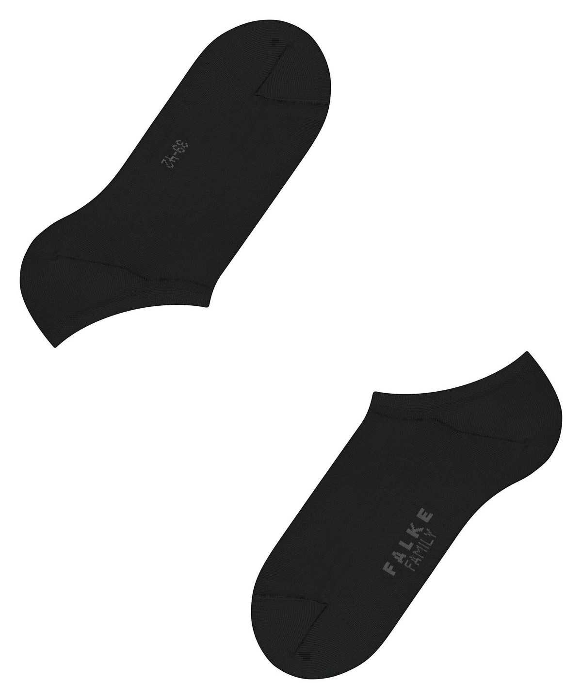 Men Falke Family Invisibles No Show Socks Black | MRCEVX476