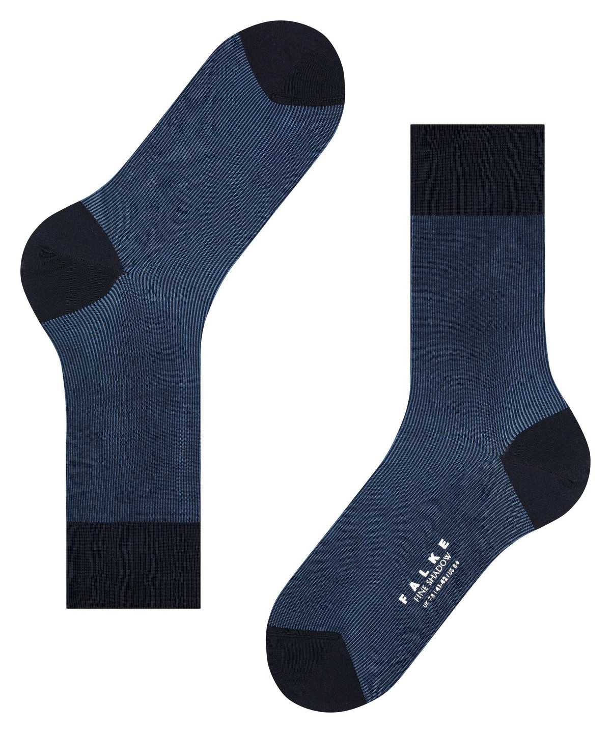 Men Falke Fine Shadow Socks Socks Blue | OXRPCE891