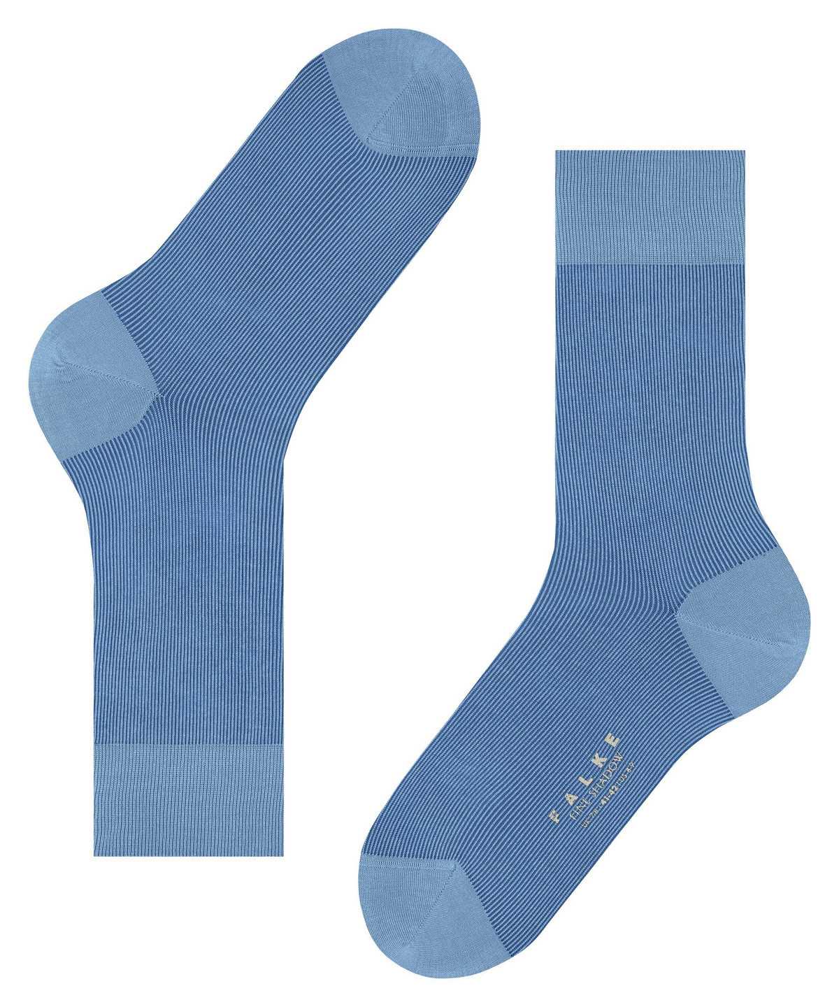 Men Falke Fine Shadow Socks Socks Blue | IOFQYU084