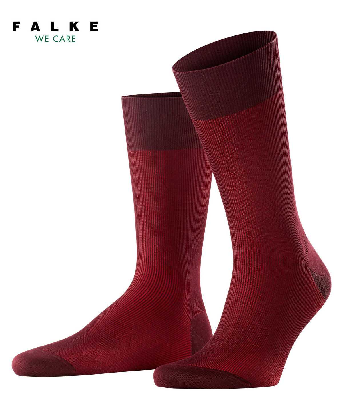 Men Falke Fine Shadow Socks Socks Red | VTRFMH165