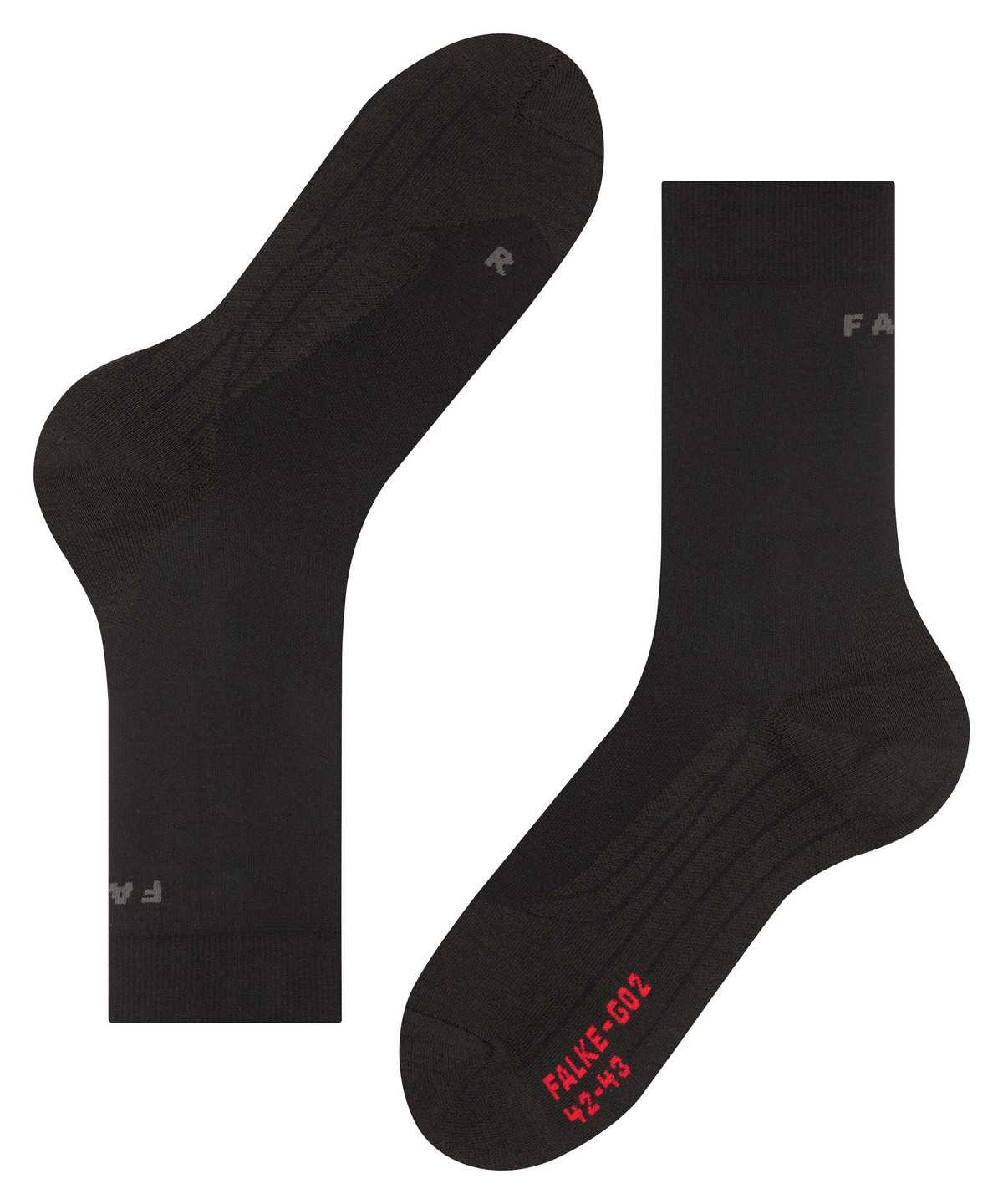 Men Falke GO2 Golf Socks Socks Black | KCVUXA247