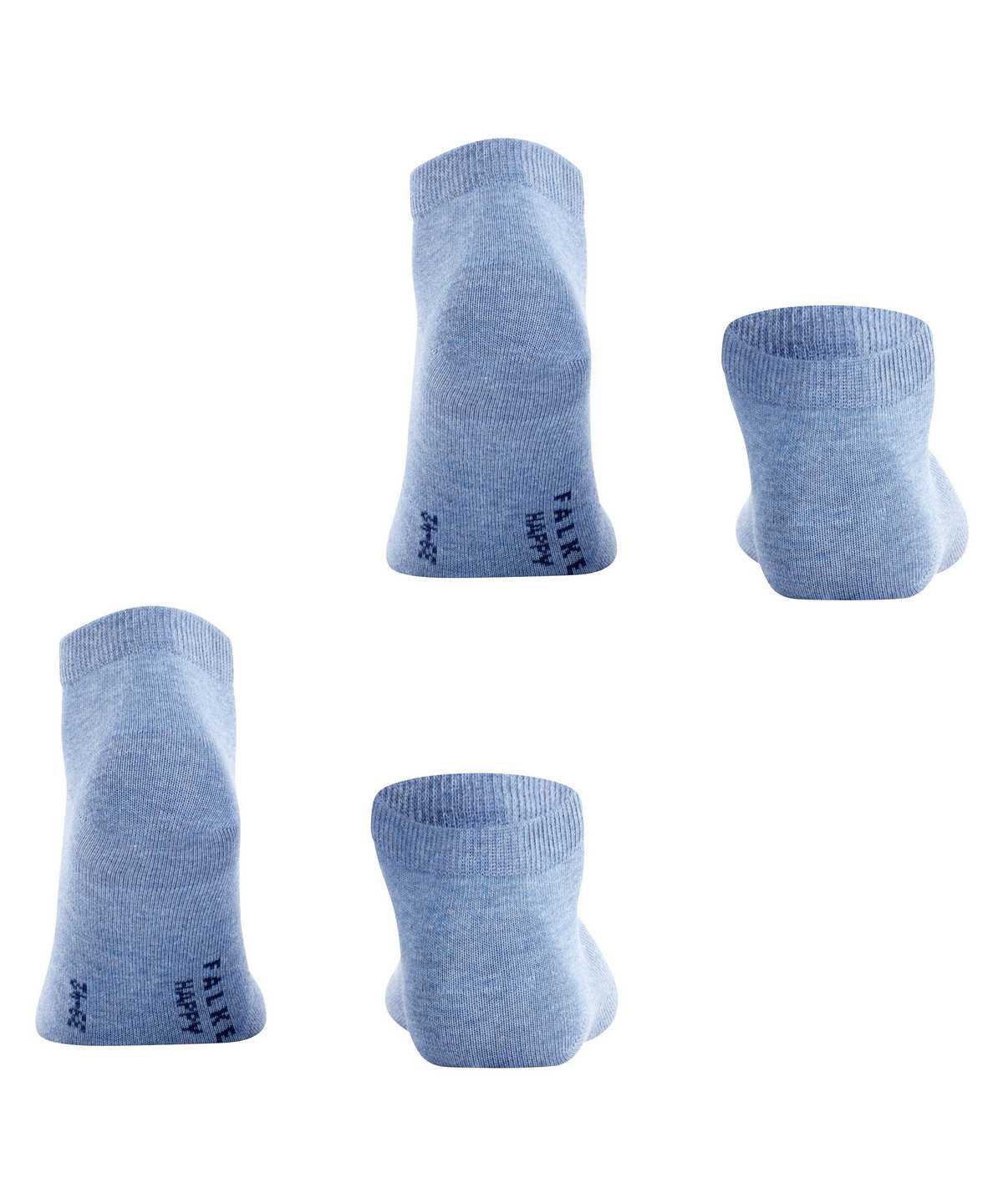 Men Falke Happy 2-Pack Sneaker socks Socks Blue | VBMZXA801