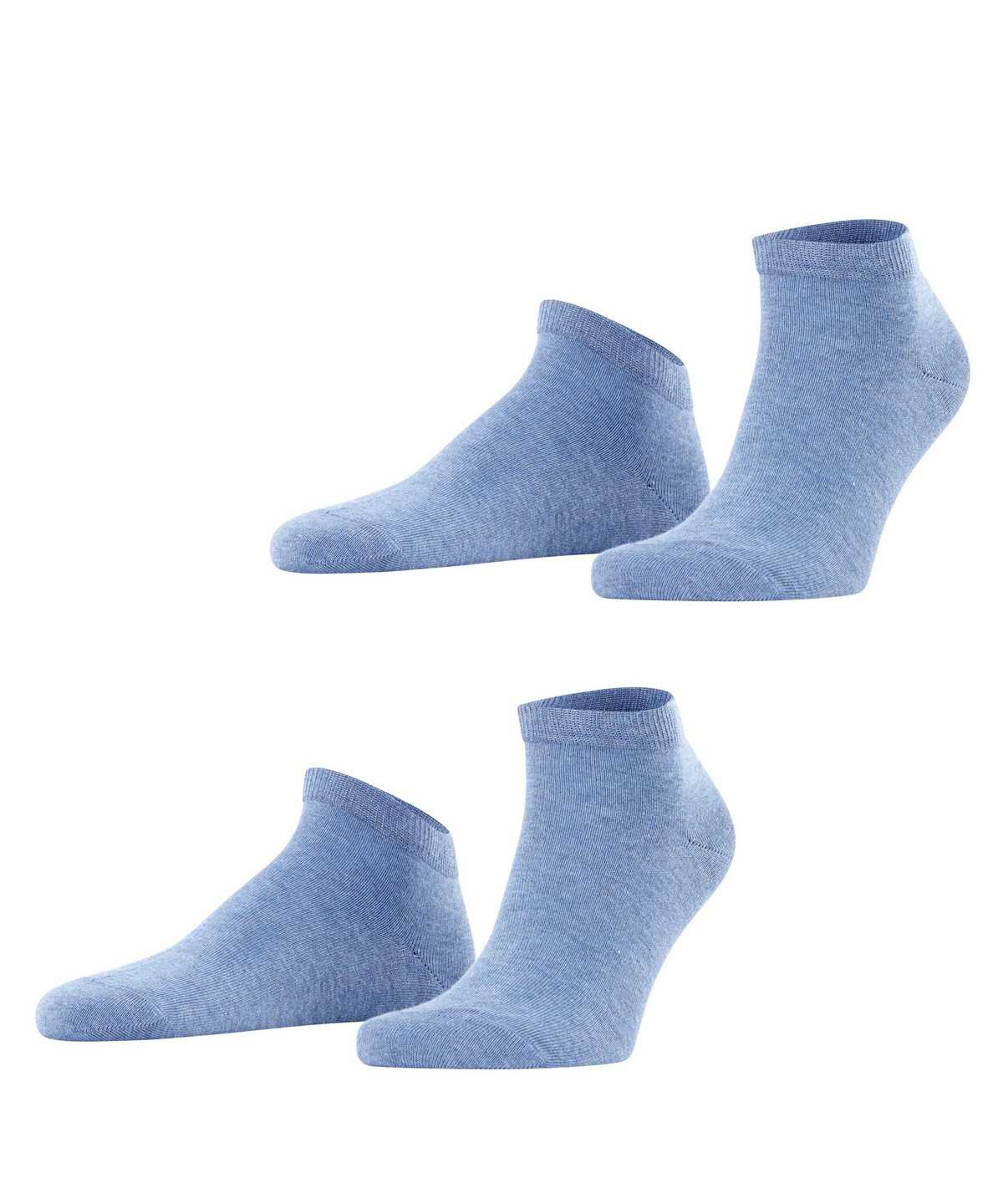 Men Falke Happy 2-Pack Sneaker socks Socks Blue | VBMZXA801