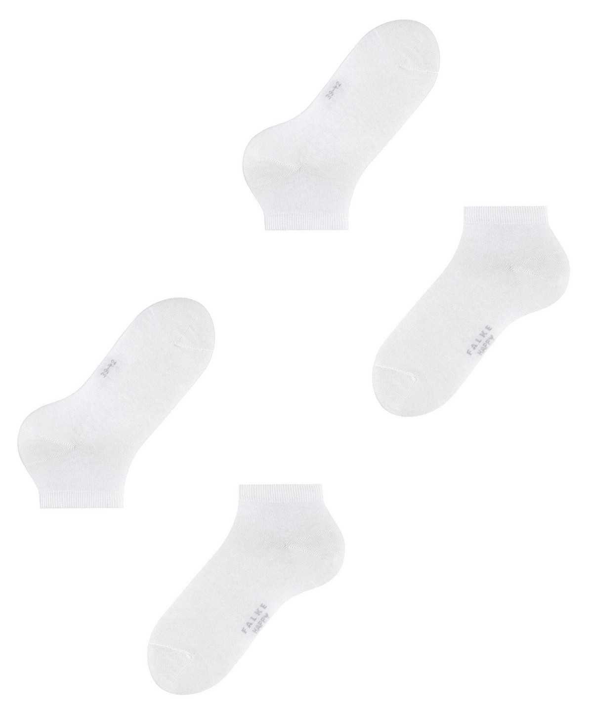 Men Falke Happy 2-Pack Sneaker socks Socks White | VIEWXN284