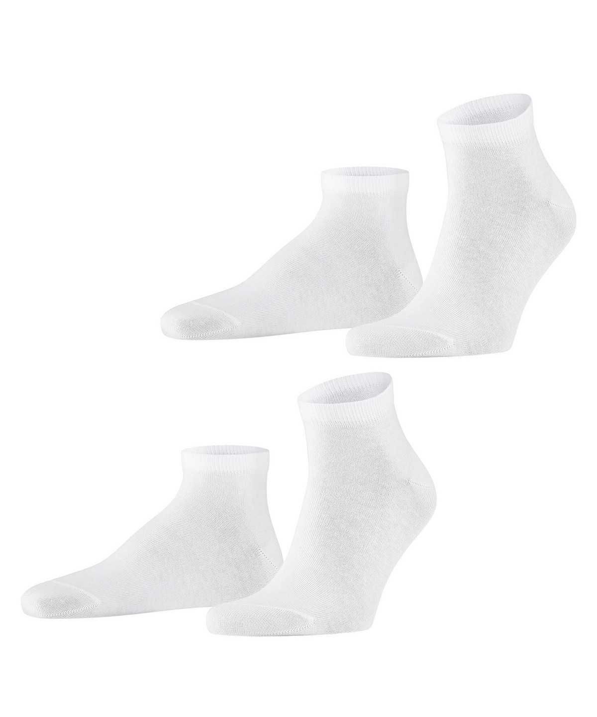 Men Falke Happy 2-Pack Sneaker socks Socks White | VIEWXN284