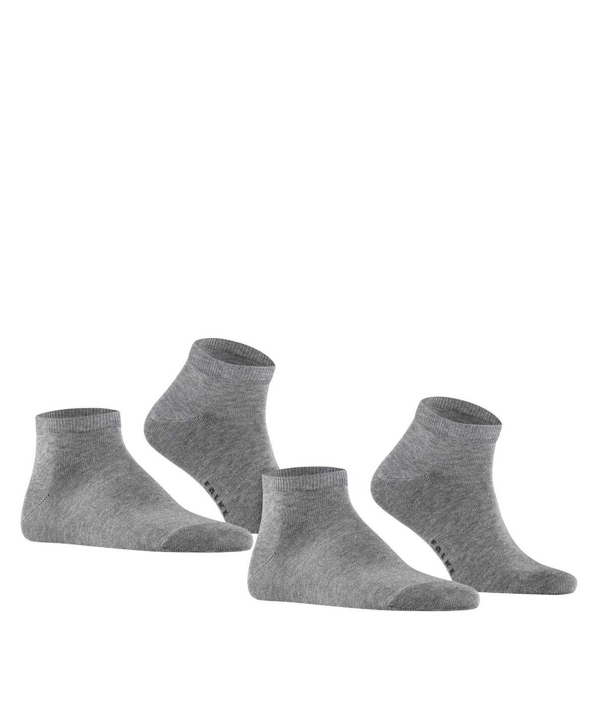 Men Falke Happy 2-Pack Sneaker socks Socks Grey | NXACRL261