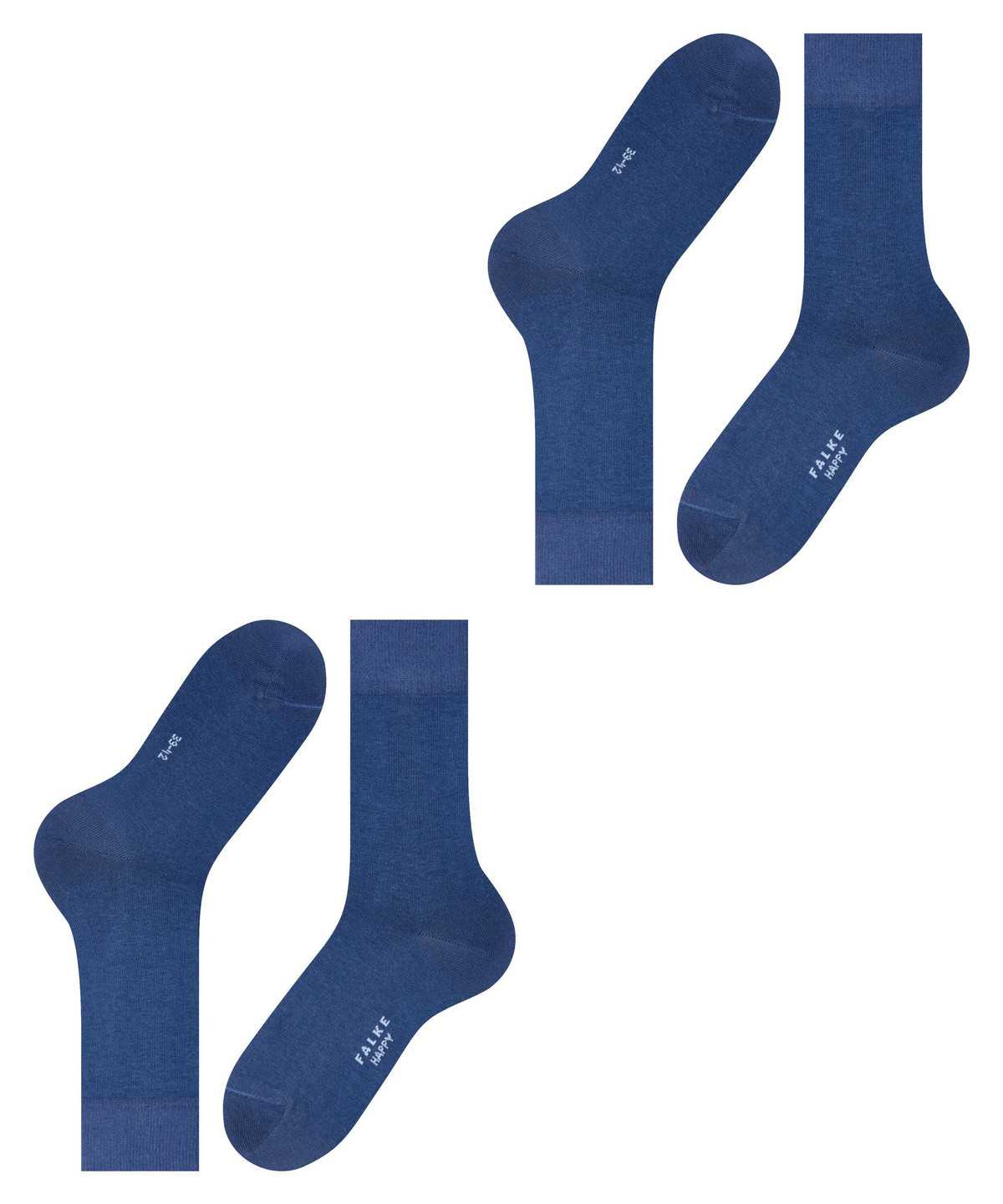 Men Falke Happy 2-Pack Socks Socks Blue | JBYSEU893