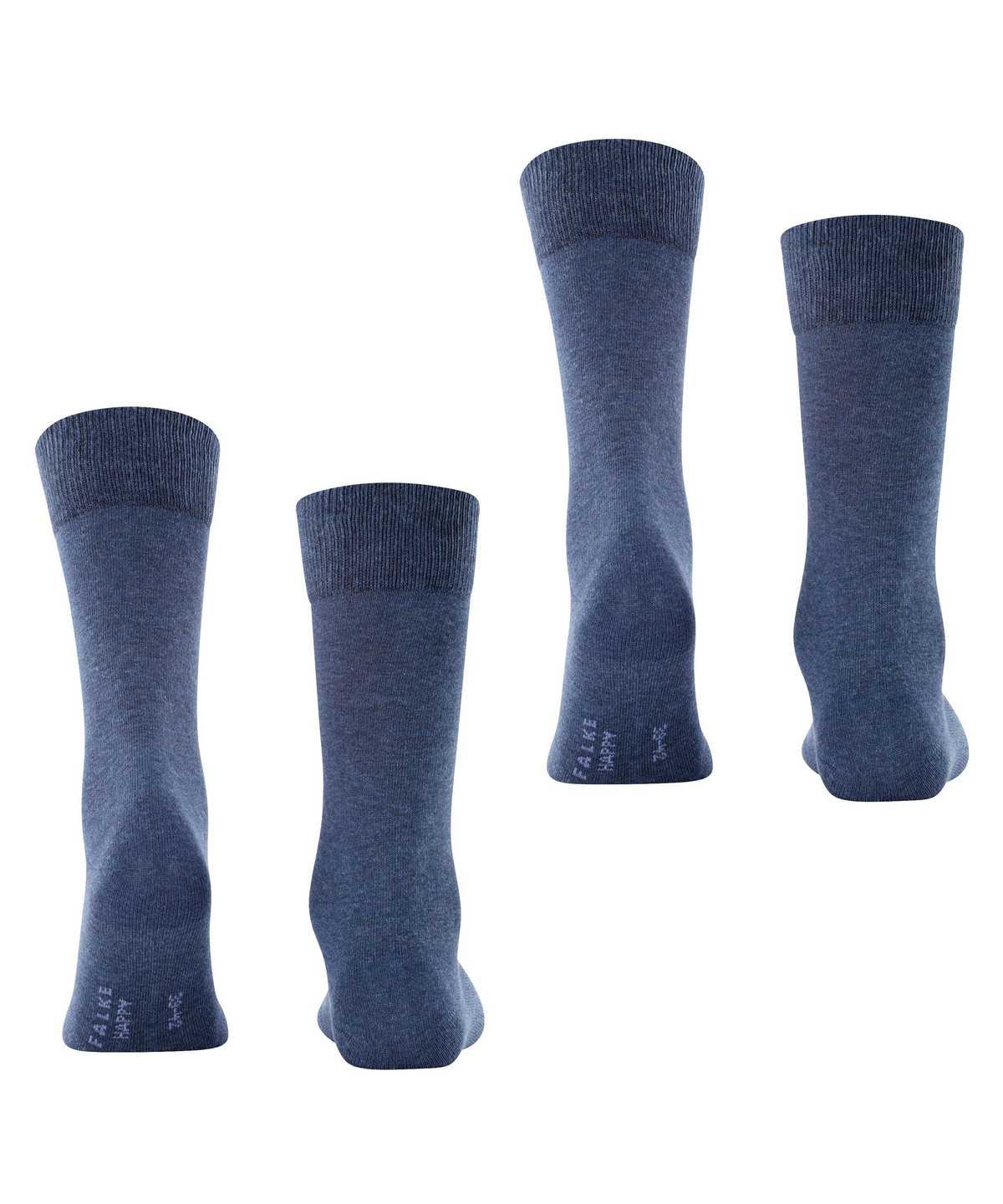 Men Falke Happy 2-Pack Socks Socks Blue | YVJEOM197