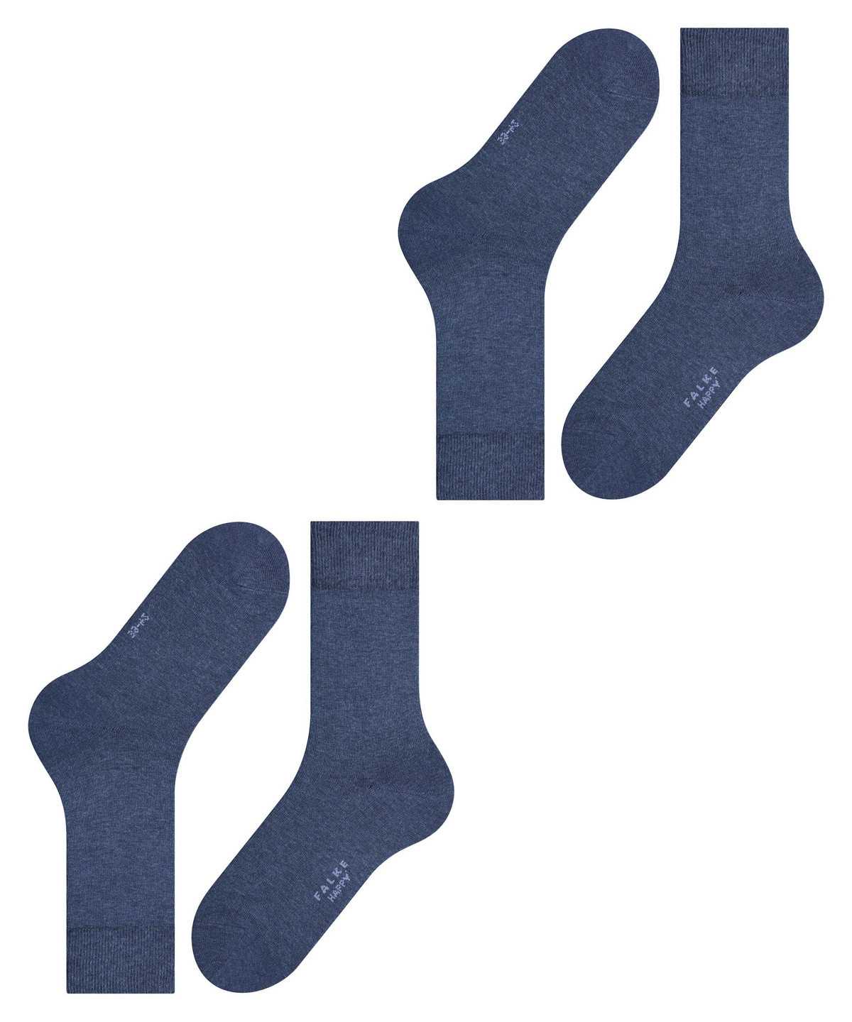 Men Falke Happy 2-Pack Socks Socks Blue | YVJEOM197