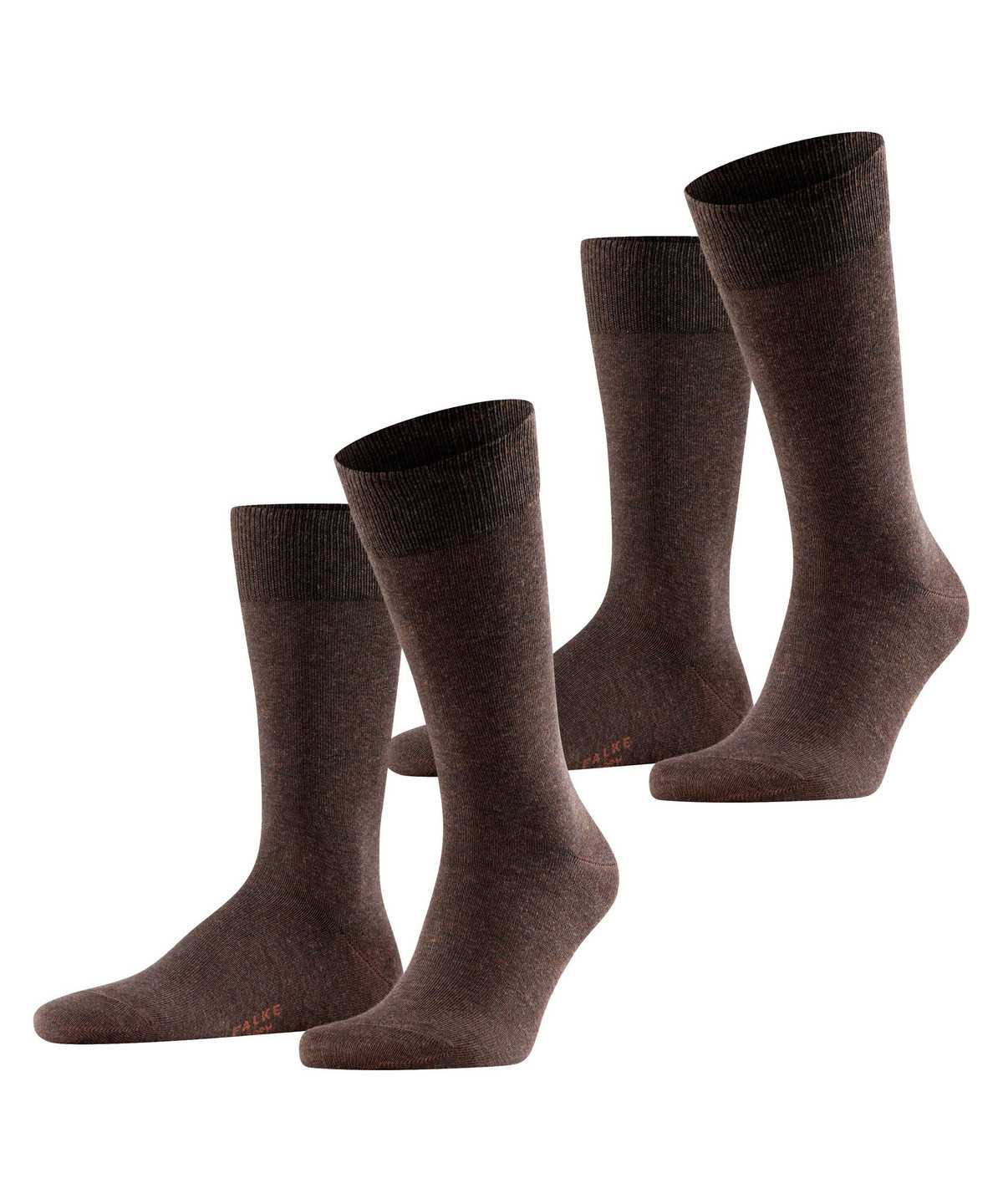 Men Falke Happy 2-Pack Socks Socks Brown | CVKUZE723