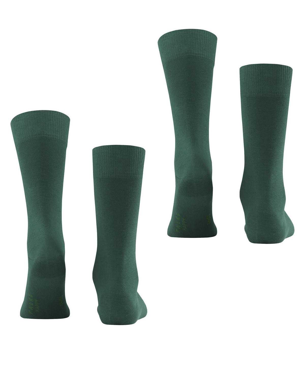 Men Falke Happy 2-Pack Socks Socks Green | QEMOSX461