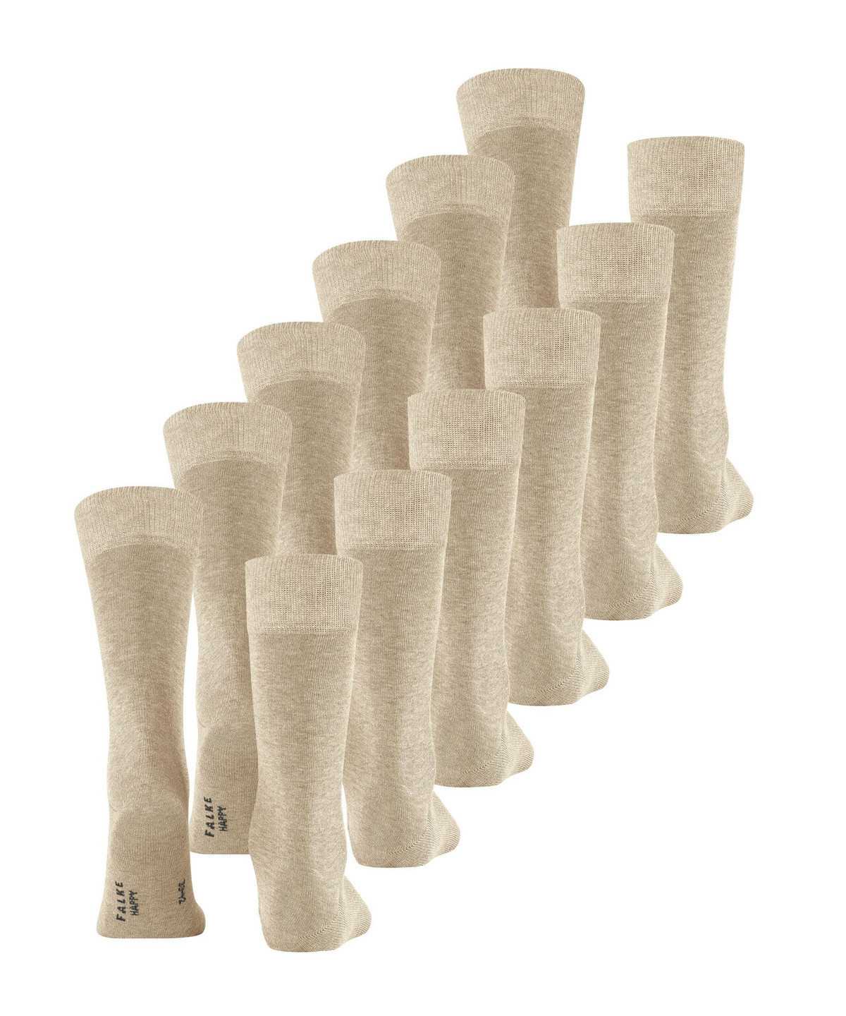 Men Falke Happy 6-Pack Socks Socks Beige | QWSGNY917