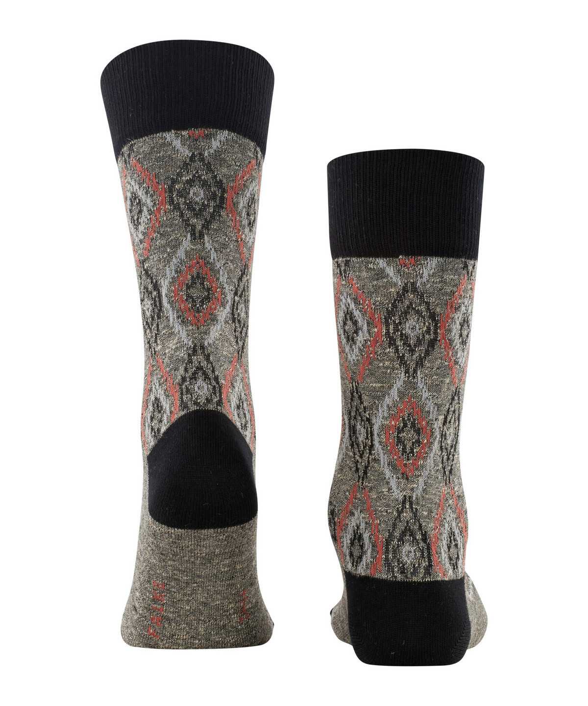 Men Falke Ikat Spell Socks Socks Black | SINZDB697