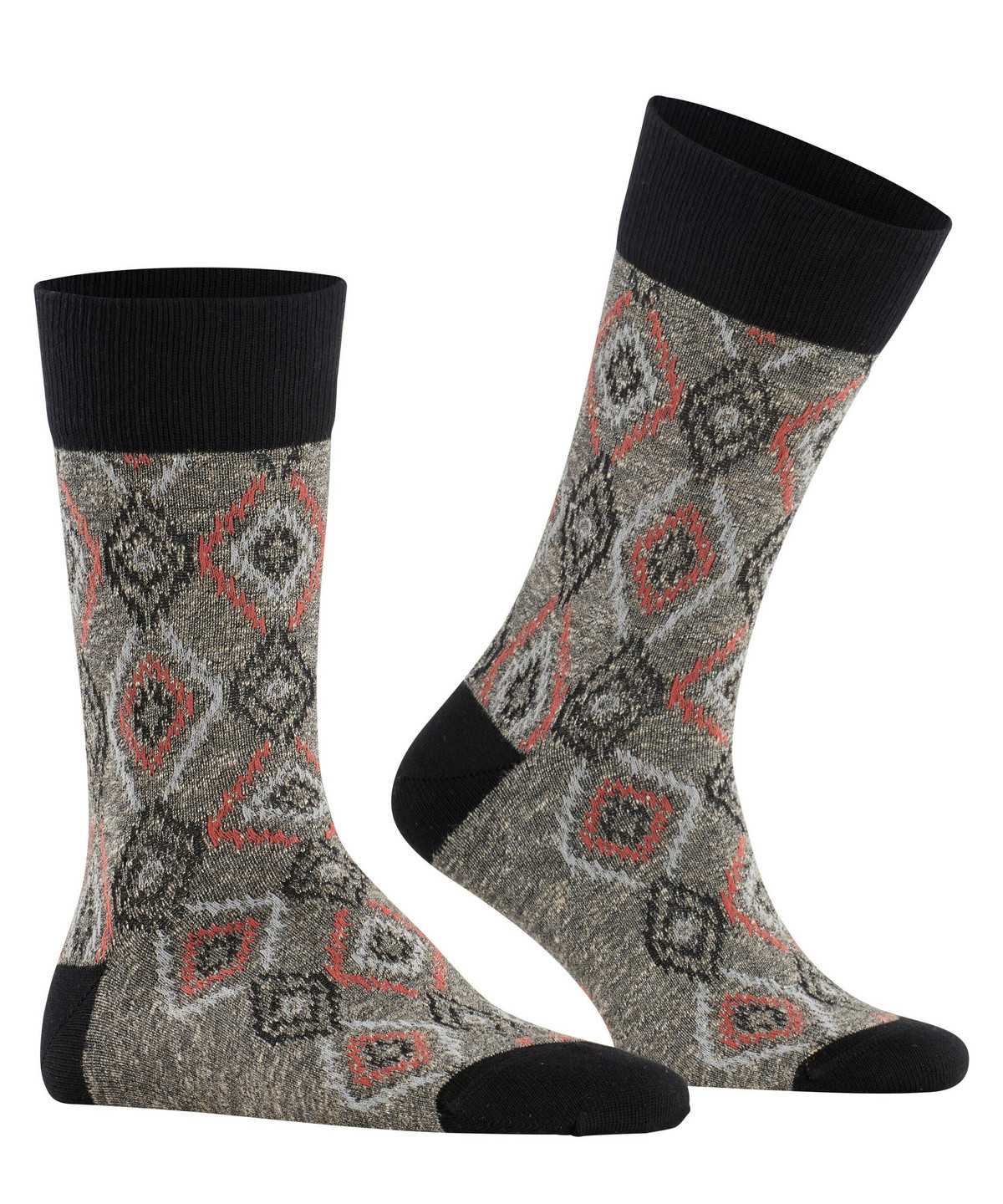 Men Falke Ikat Spell Socks Socks Black | SINZDB697