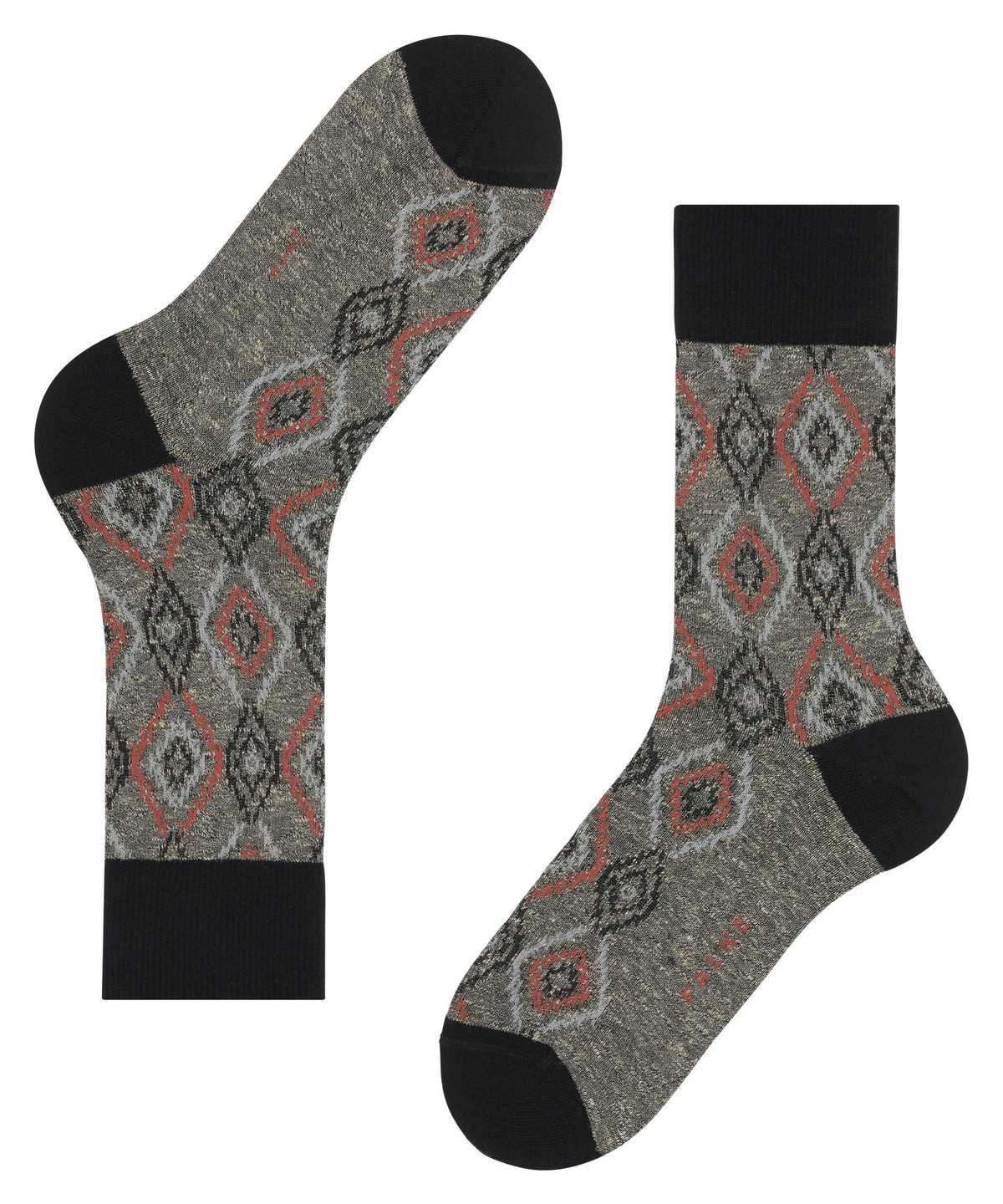 Men Falke Ikat Spell Socks Socks Black | SINZDB697