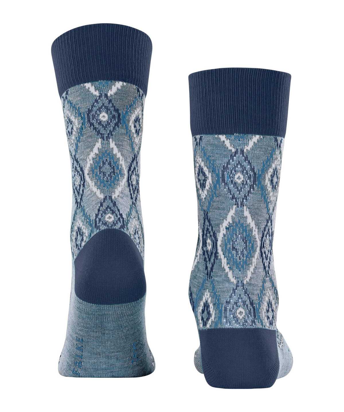 Men Falke Ikat Spell Socks Socks Blue | YRWMFH425