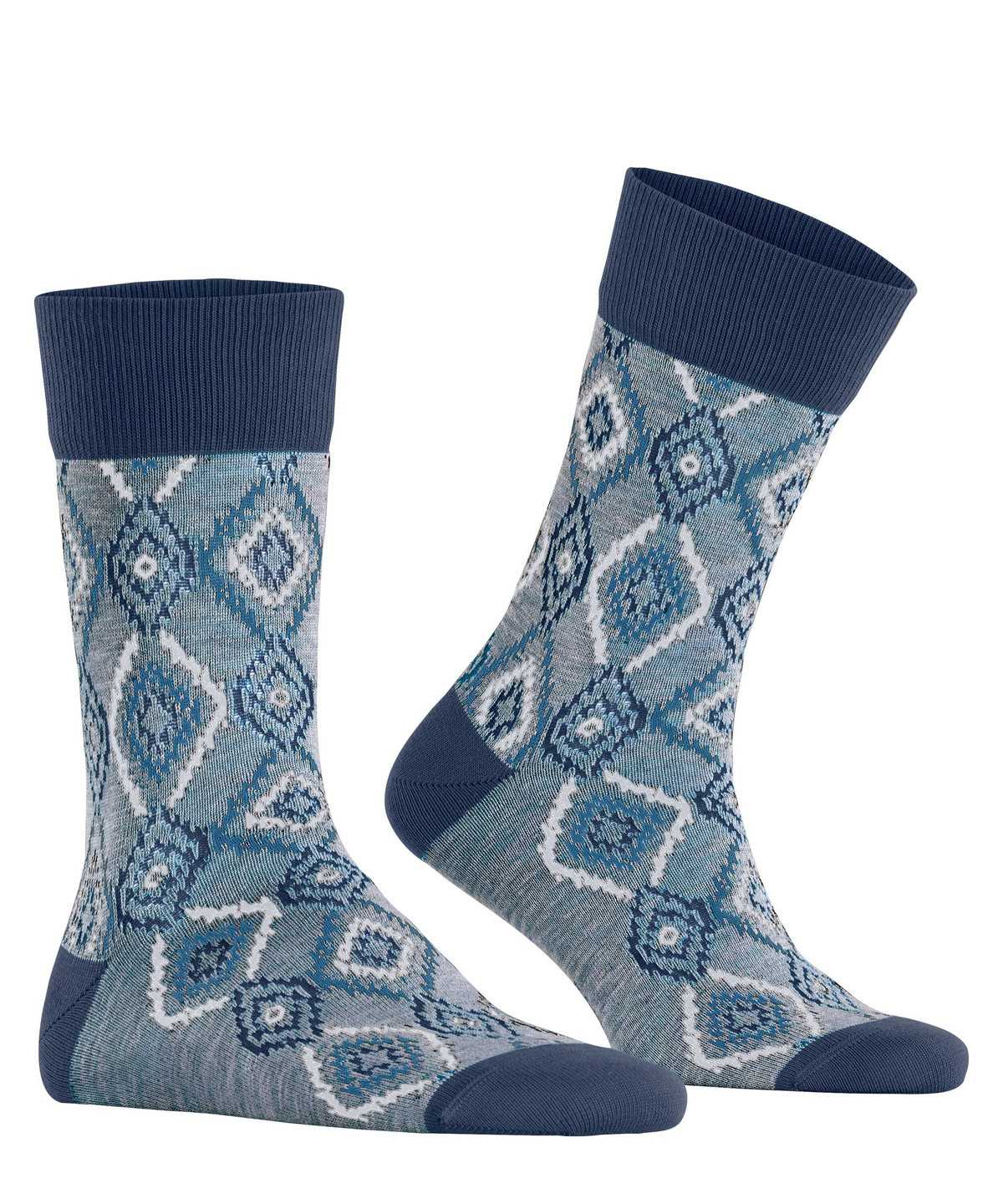 Men Falke Ikat Spell Socks Socks Blue | YRWMFH425