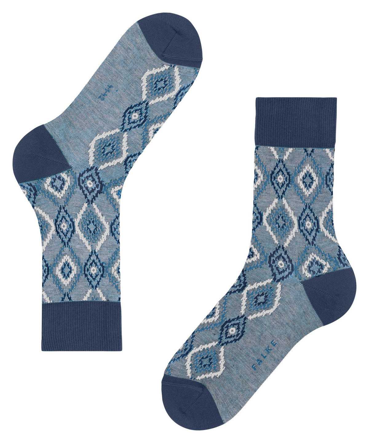 Men Falke Ikat Spell Socks Socks Blue | YRWMFH425