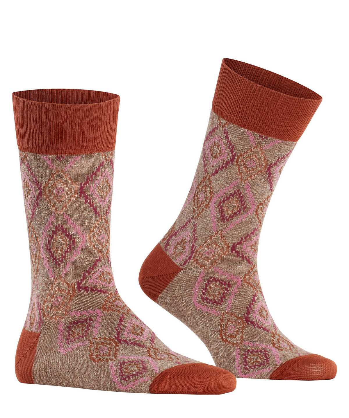 Men Falke Ikat Spell Socks Socks Brown | KTPFOJ041