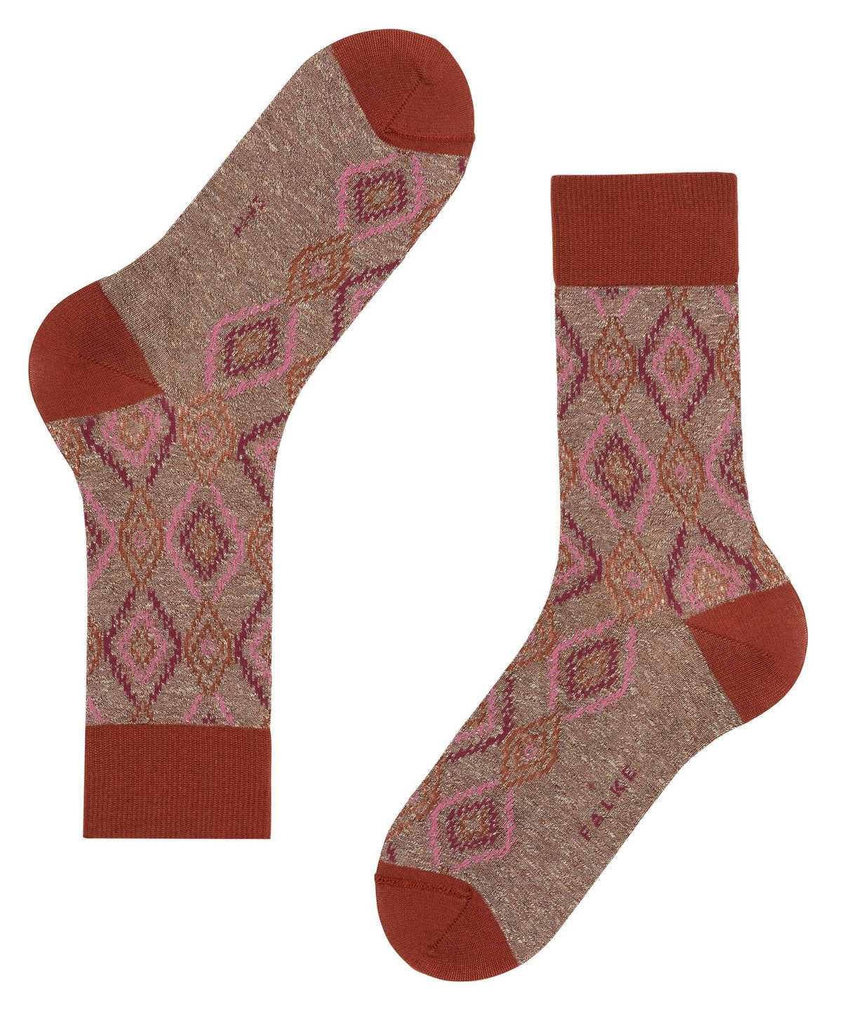 Men Falke Ikat Spell Socks Socks Brown | KTPFOJ041