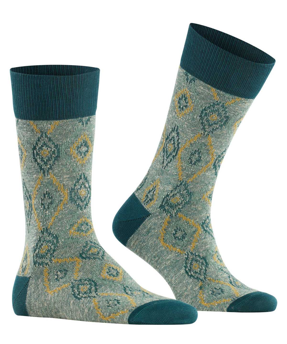 Men Falke Ikat Spell Socks Socks Green | OFTGXE702