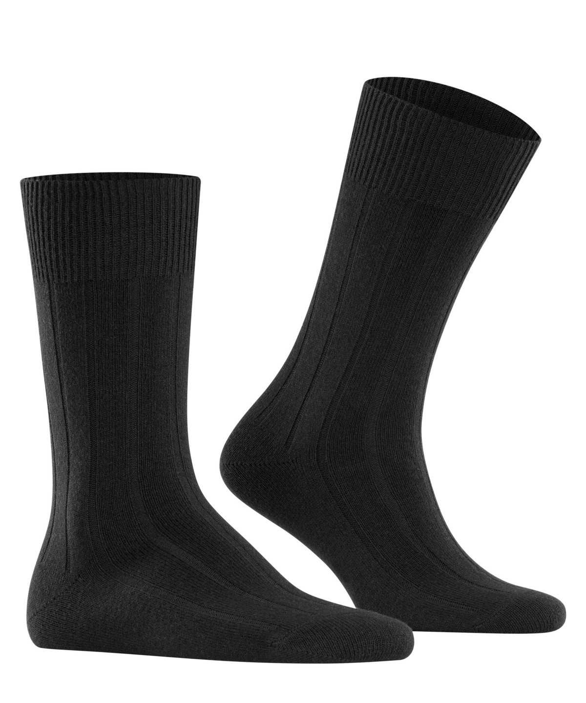 Men Falke Lhasa Rib Socks Socks Black | QSXKYU560