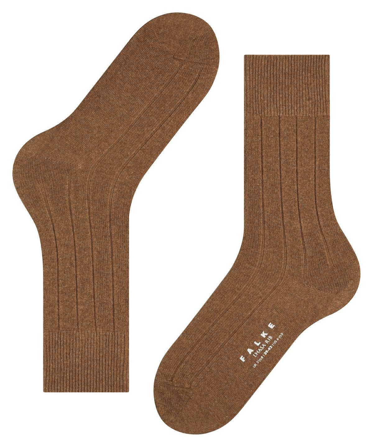 Men Falke Lhasa Rib Socks Socks Brown | VFXARC361