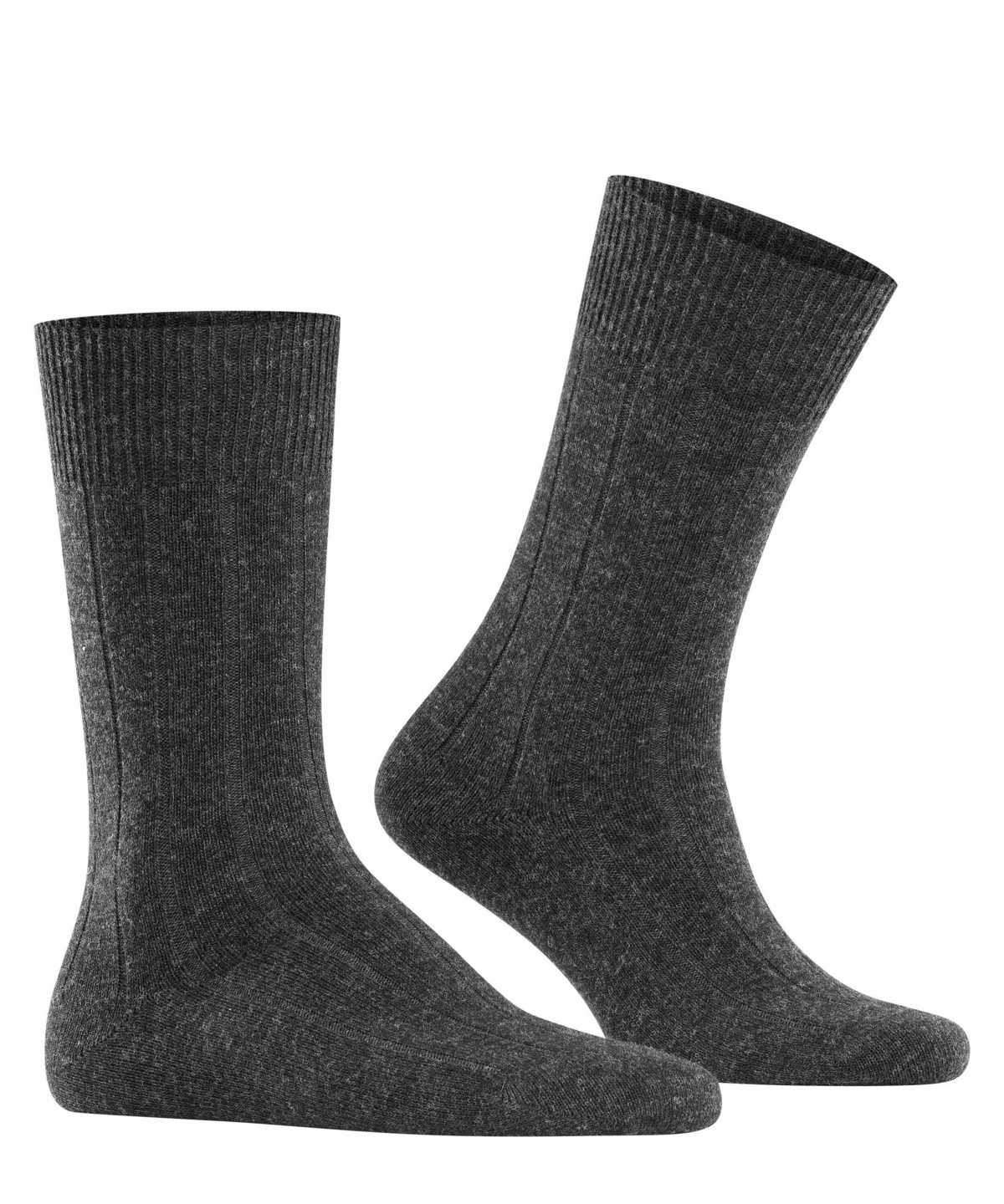 Men Falke Lhasa Rib Socks Socks Grey | UEWLSJ926