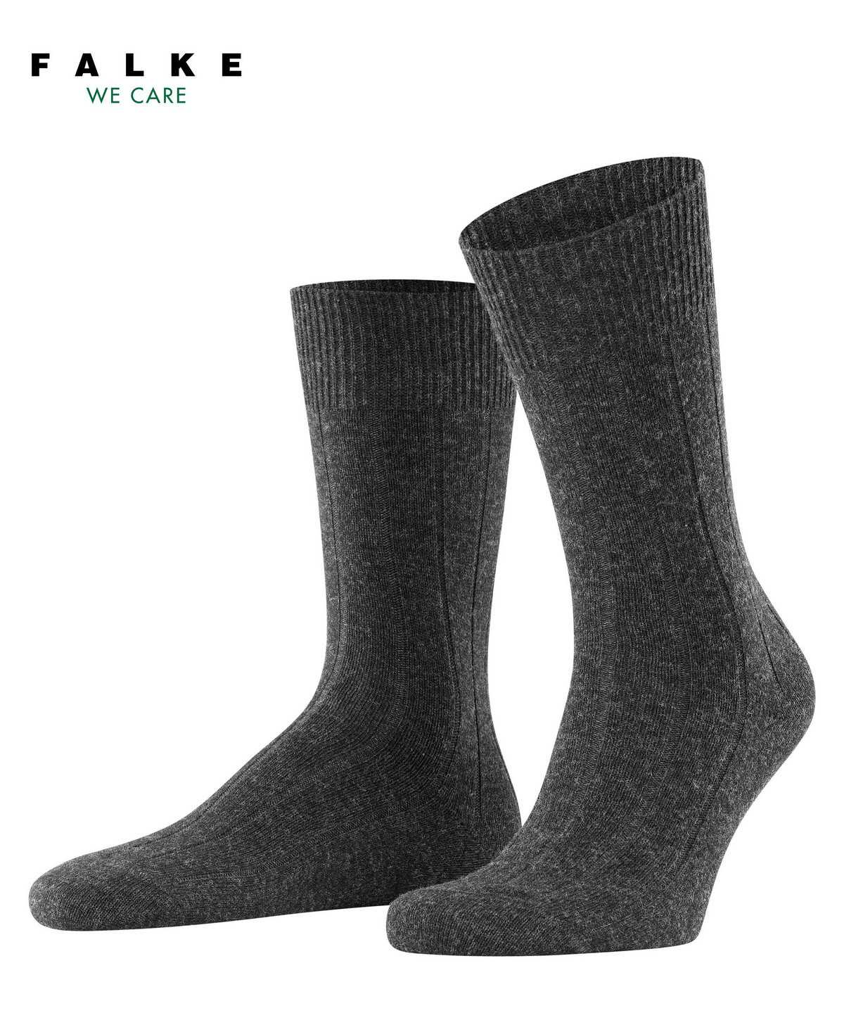 Men Falke Lhasa Rib Socks Socks Grey | UEWLSJ926