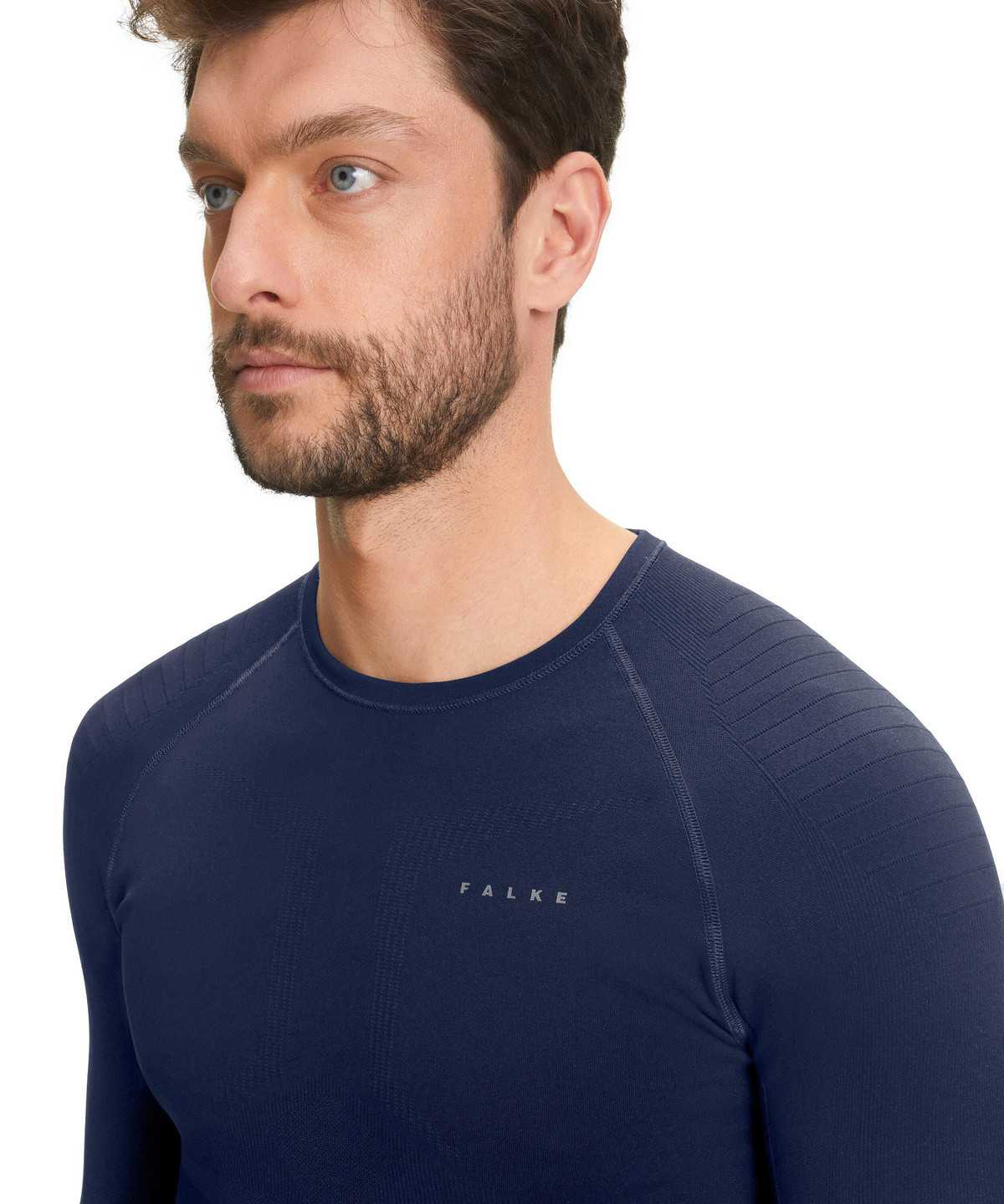 Men Falke Long sleeve shirt Maximum Warm Long Sleeve T-Shirts Blue | ORUHCM047