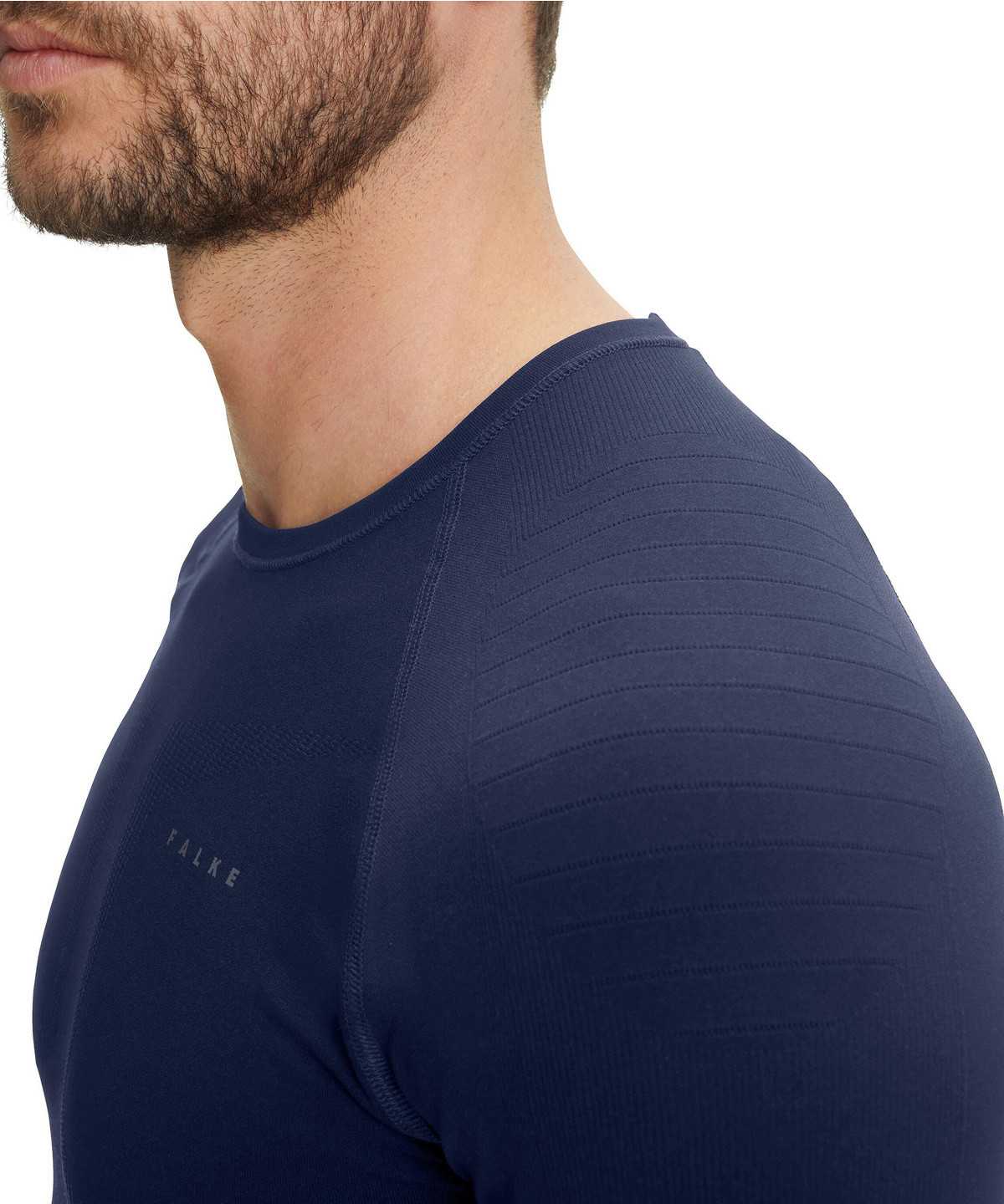 Men Falke Long sleeve shirt Maximum Warm Long Sleeve T-Shirts Blue | ORUHCM047