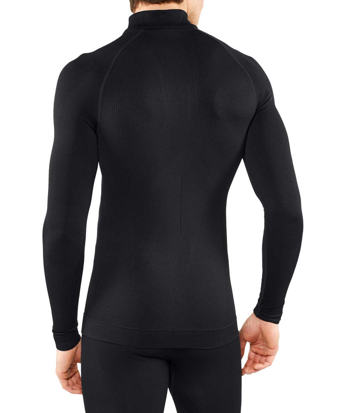 Men Falke Long sleeve shirt Maximum Warm Long Sleeve T-Shirts Black | BZGDWI589