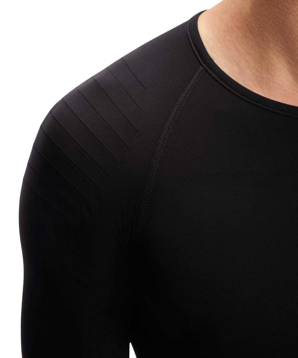 Men Falke Long sleeve shirt Warm Long Sleeve T-Shirts Black | HWLIPE657