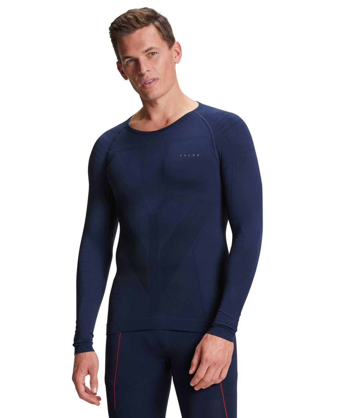 Men Falke Long sleeve shirt Warm Long Sleeve T-Shirts Blue | OMKGNS210