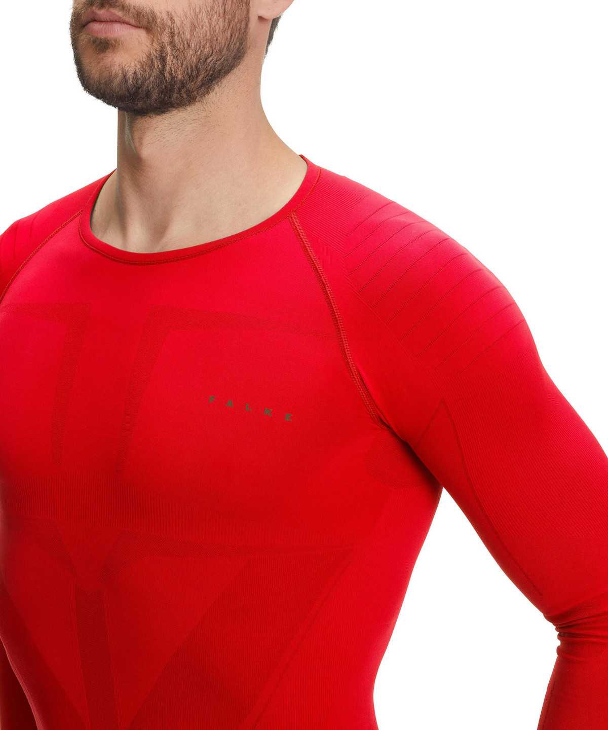 Men Falke Long sleeve shirt Warm Long Sleeve T-Shirts Red | GQLJIO143