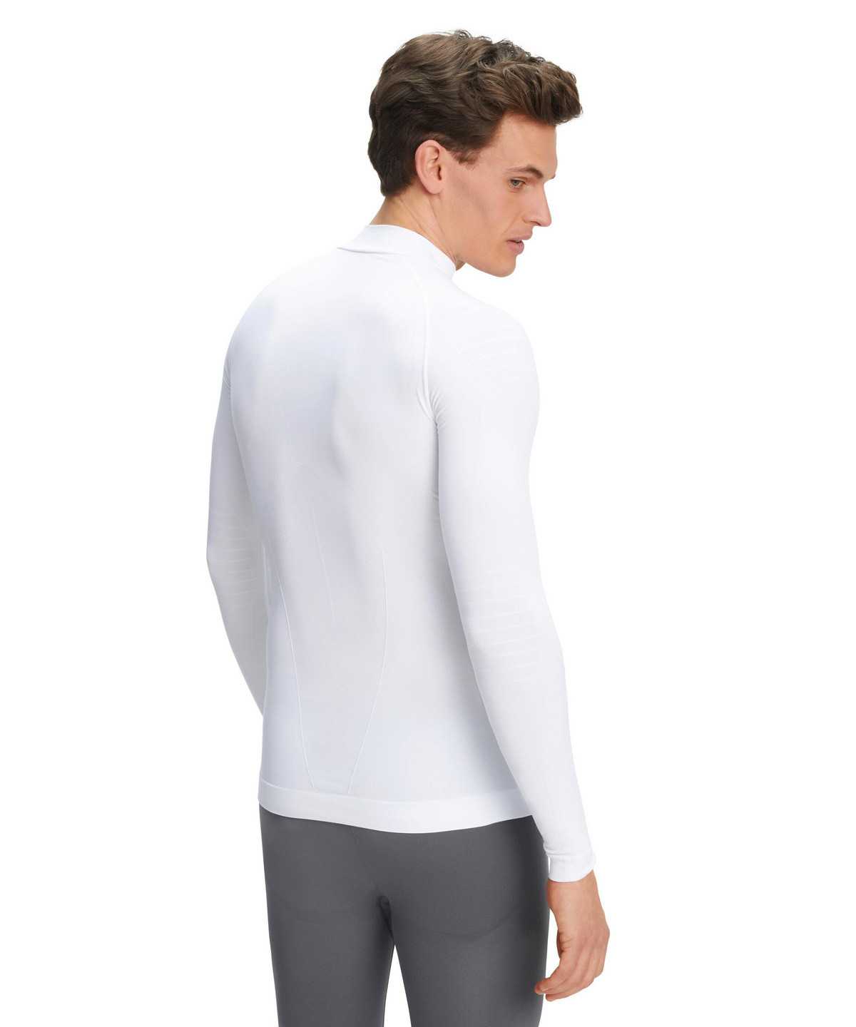 Men Falke Long sleeve shirt Warm Long Sleeve T-Shirts White | GJUIVZ049