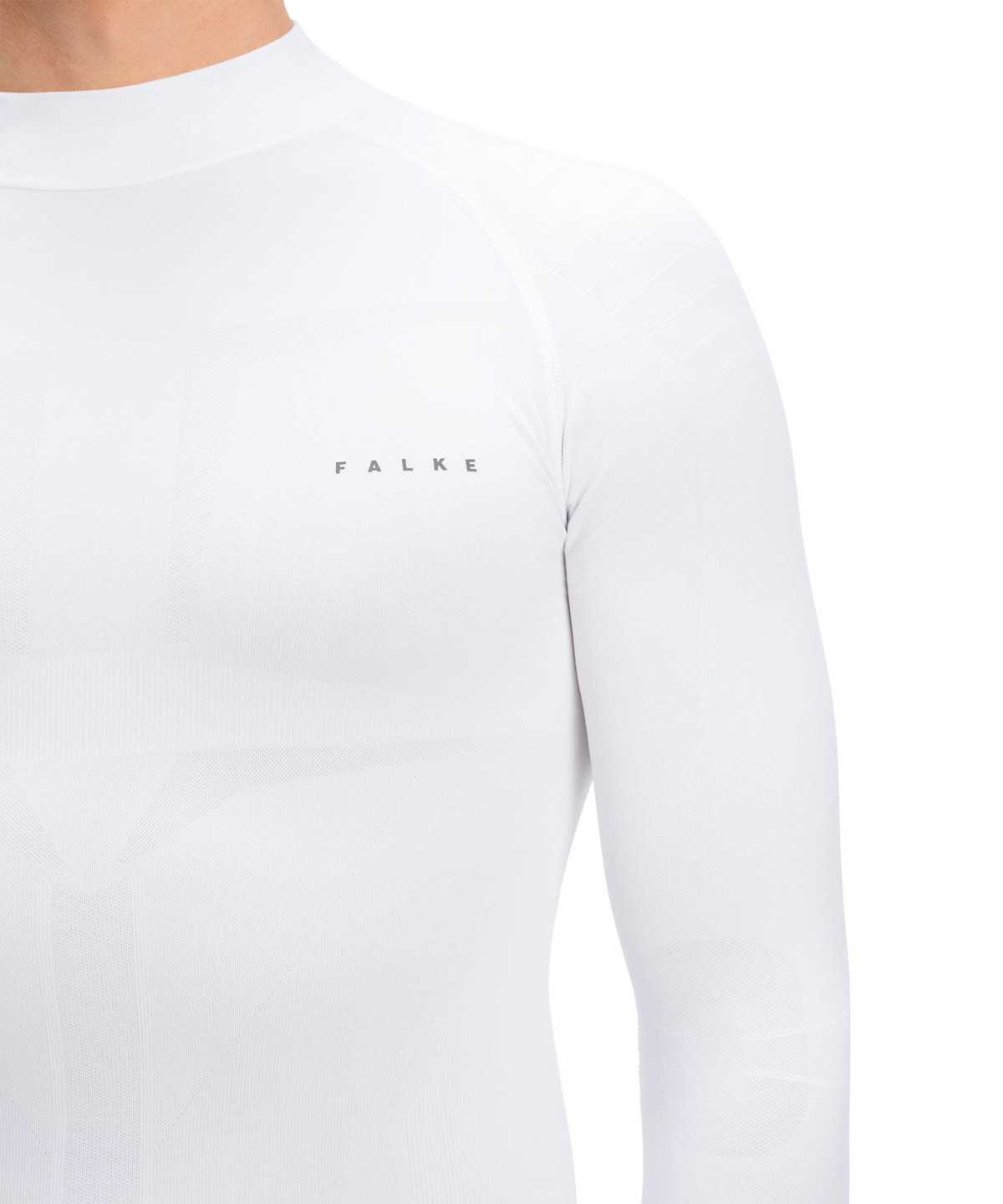 Men Falke Long sleeve shirt Warm Long Sleeve T-Shirts White | GJUIVZ049