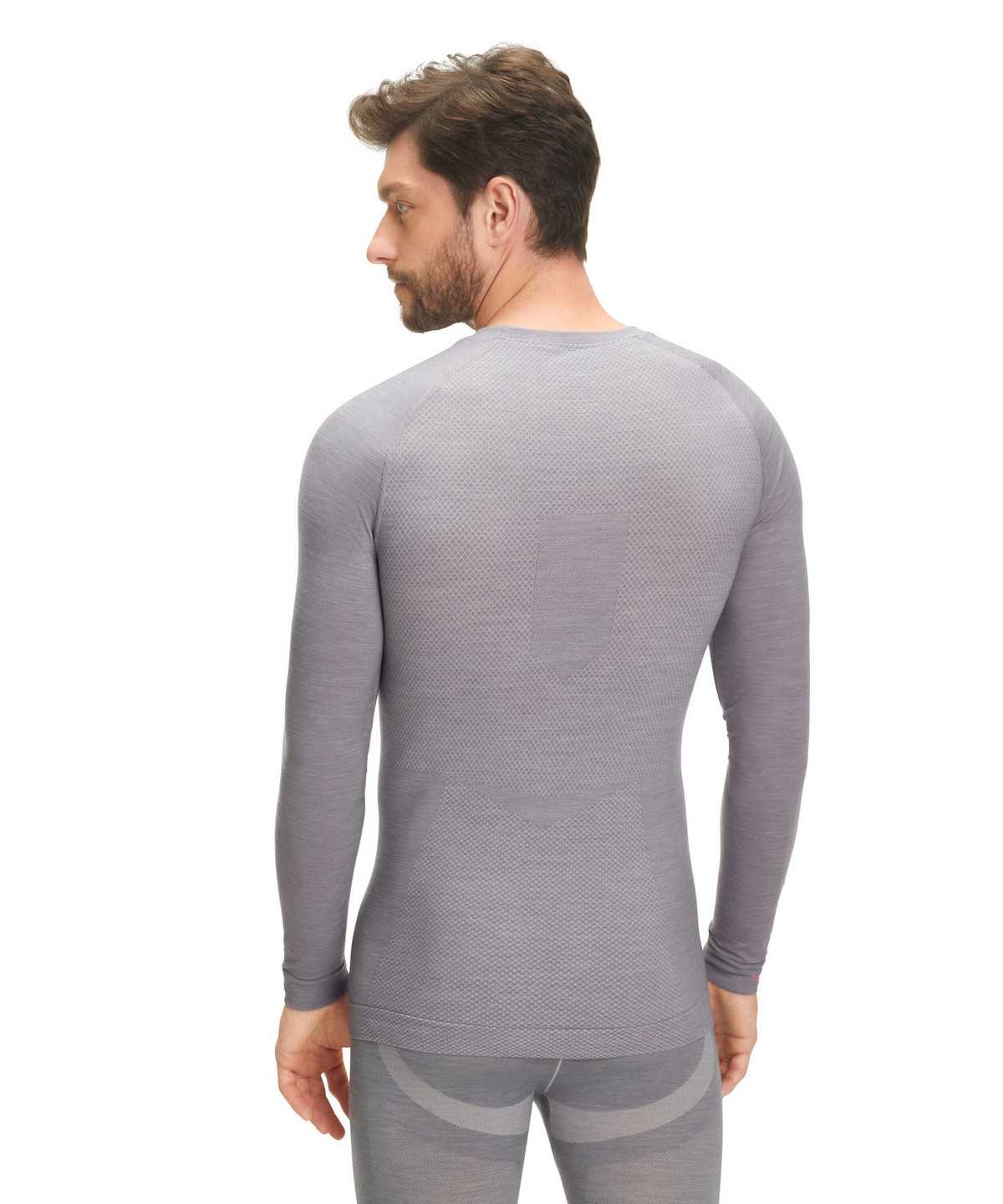 Men Falke Long sleeve shirt Wool-Tech Light Long Sleeve T-Shirts Grey | DJQEAU094