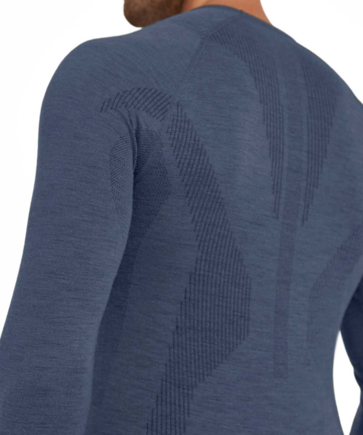 Men Falke Long sleeve shirt Wool-Tech Long Sleeve T-Shirts Blue | FSRECP018