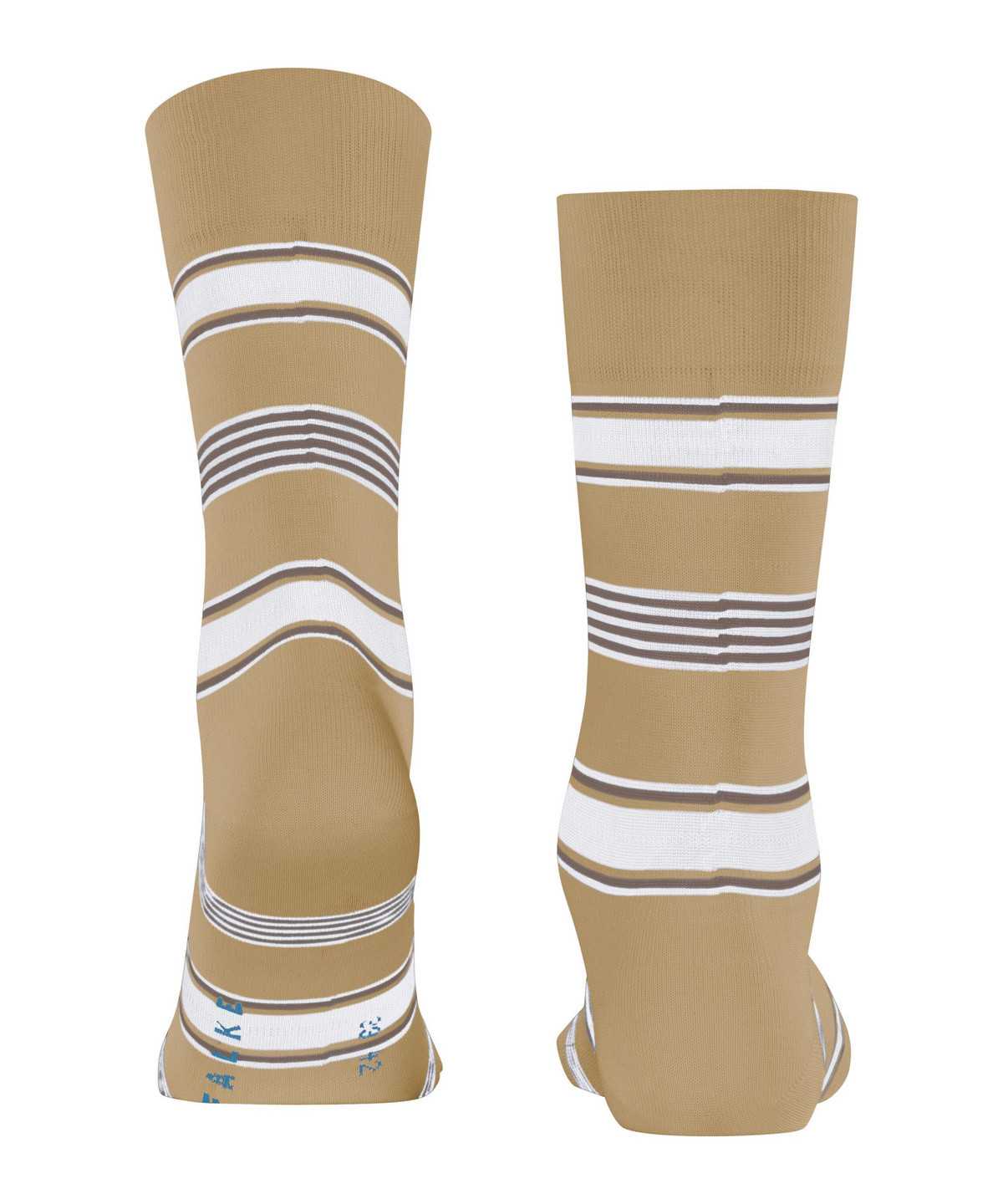 Men Falke Marina Stripe Socks Socks Beige | EJKGSL789