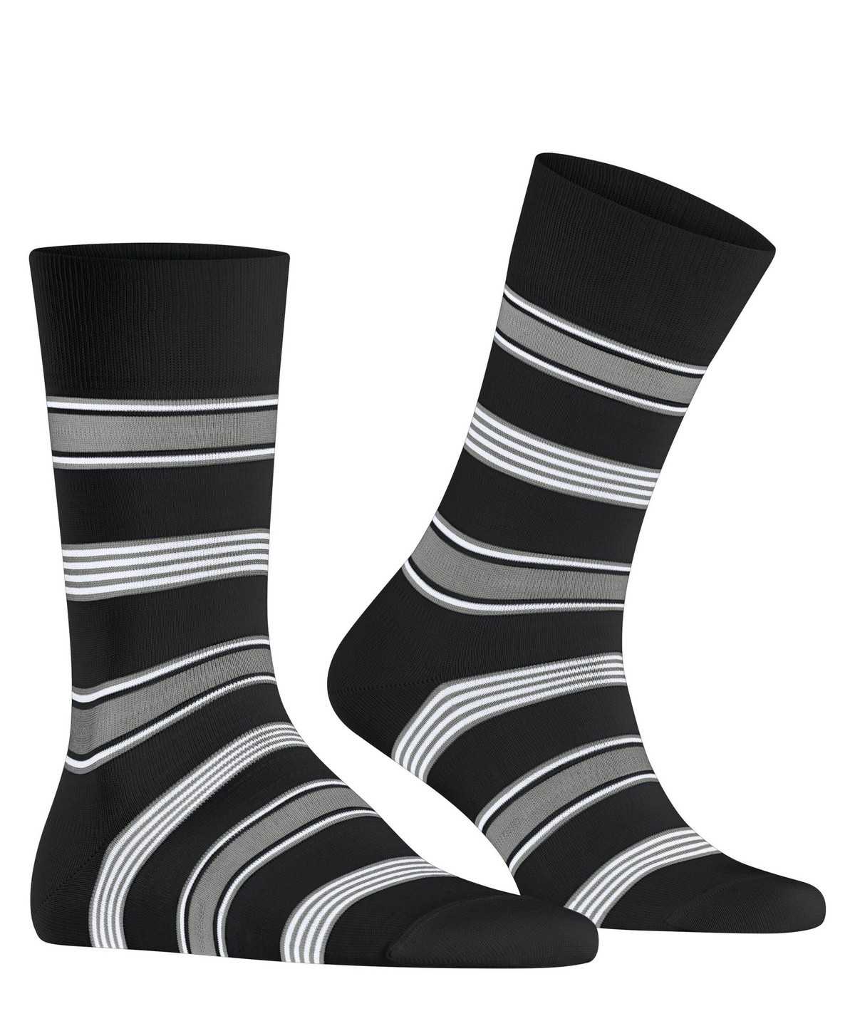 Men Falke Marina Stripe Socks Socks Black | QVZEYI246