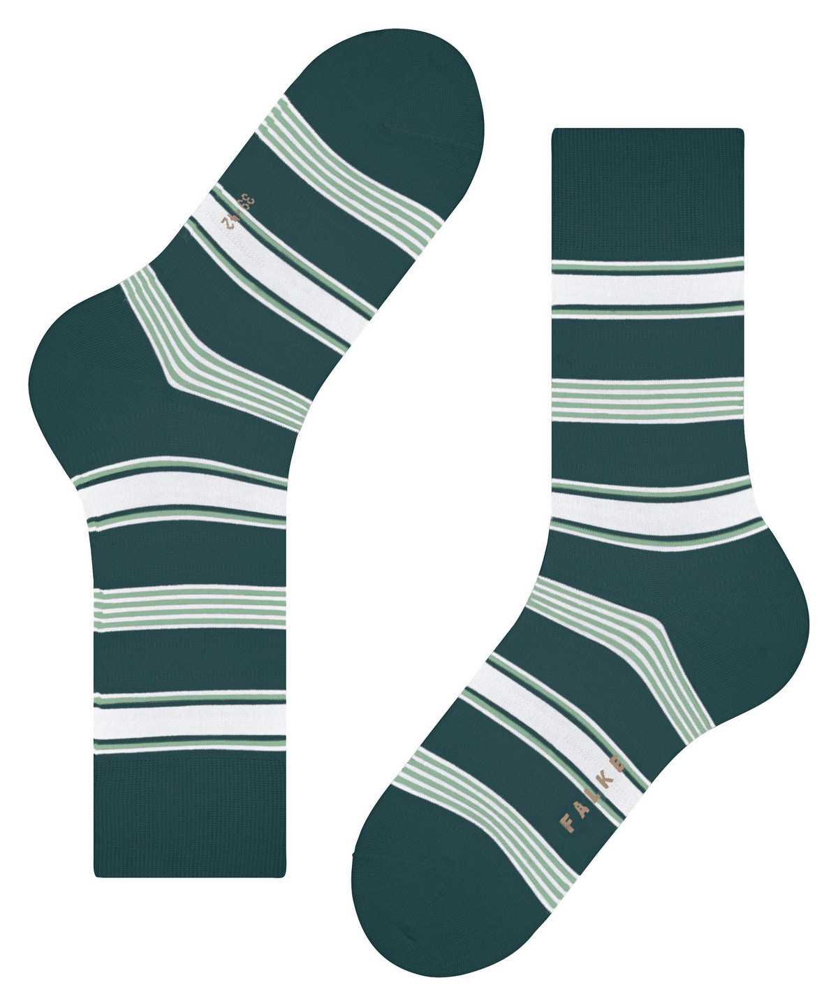 Men Falke Marina Stripe Socks Socks Green | FEKODI653