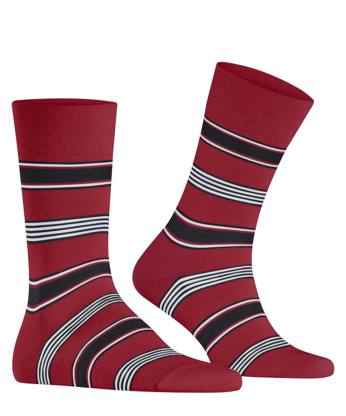 Men Falke Marina Stripe Socks Socks Red | QLRSOU682