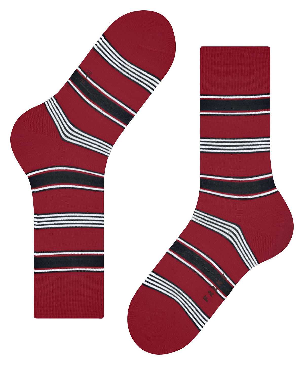 Men Falke Marina Stripe Socks Socks Red | QLRSOU682