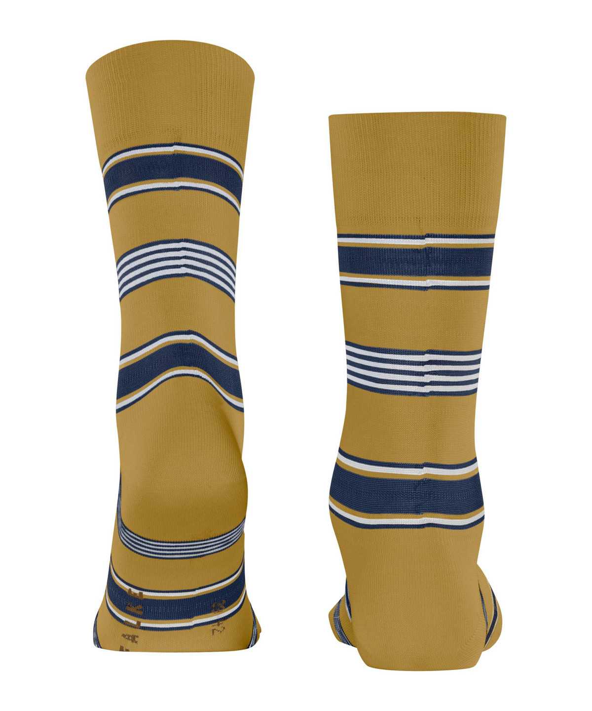 Men Falke Marina Stripe Socks Socks Yellow | TBXMGD056