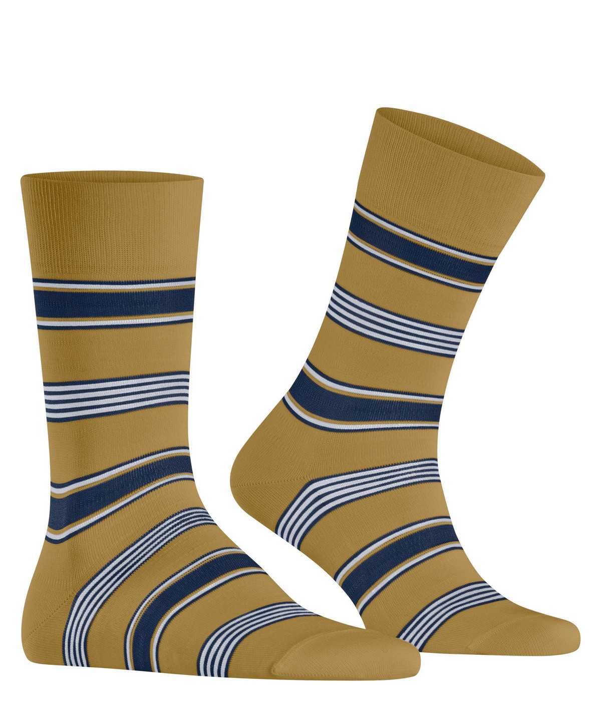 Men Falke Marina Stripe Socks Socks Yellow | TBXMGD056