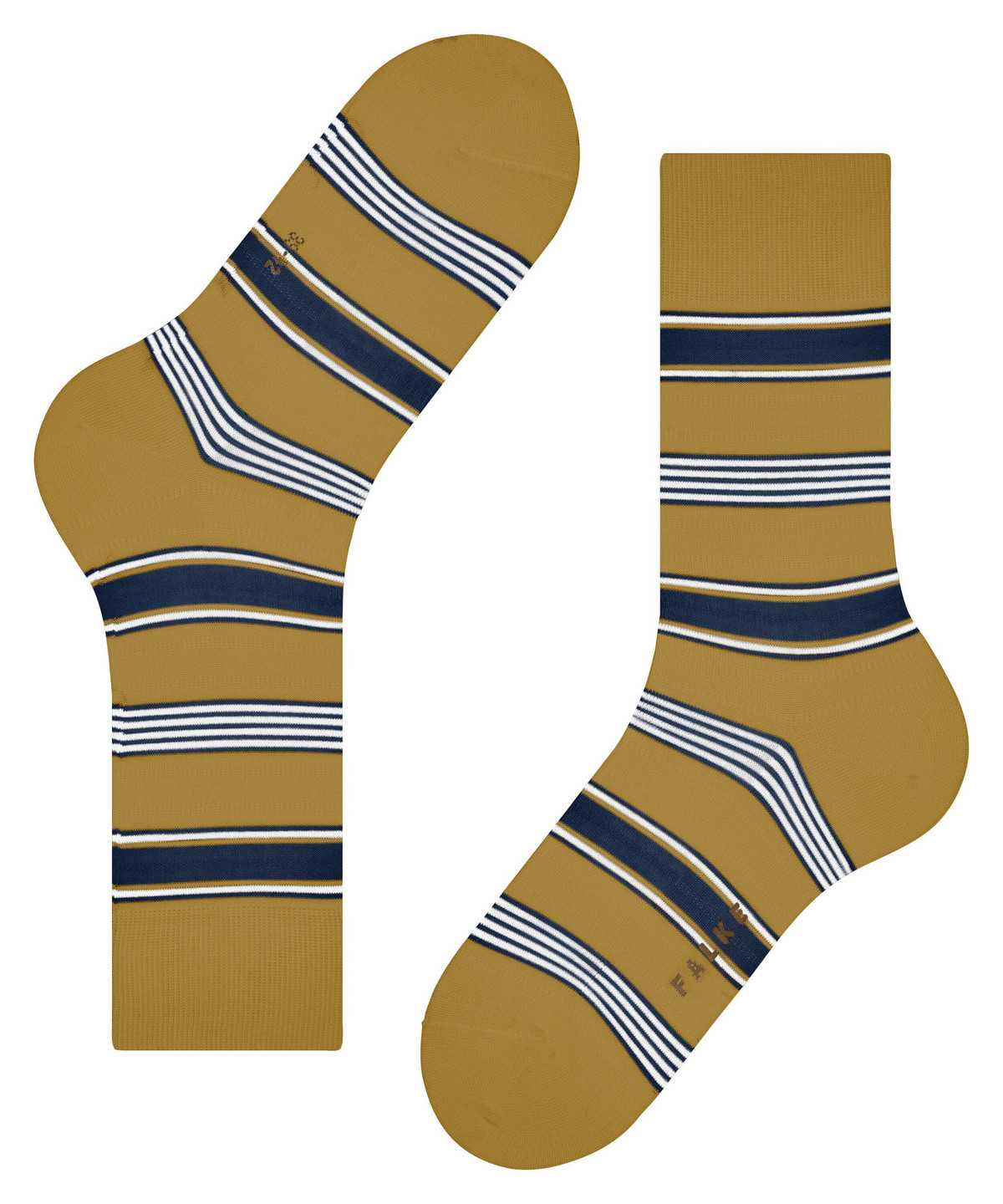 Men Falke Marina Stripe Socks Socks Yellow | TBXMGD056